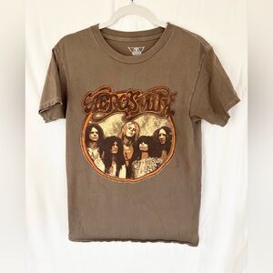 Aerosmith Brown Graphic T-Shirt SMALL